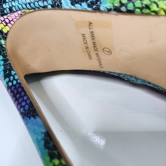 multicolor snake print bootie stiletto’s - Picture 5 of 5